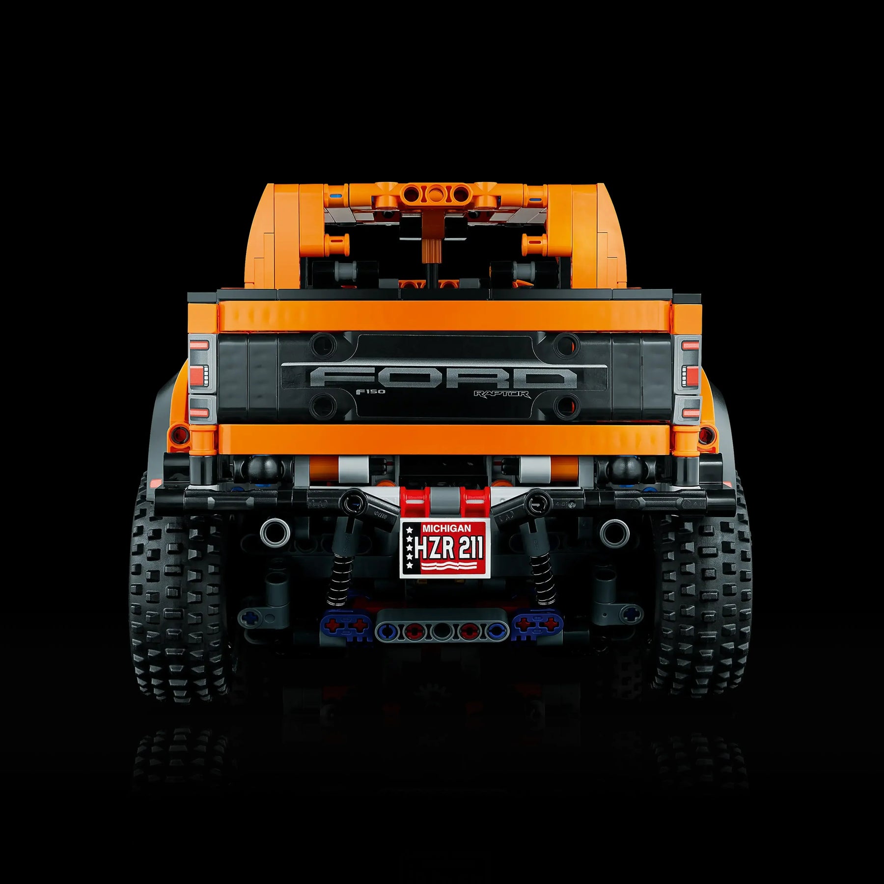 (75% OFF) Ford Raptor F-150 com mecânica real e um Motor V6 com pistões que se movimentam (1379 peças)