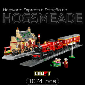 O Expresso de Hogwarts e Estacao de Hogsmeade (1074 peças)