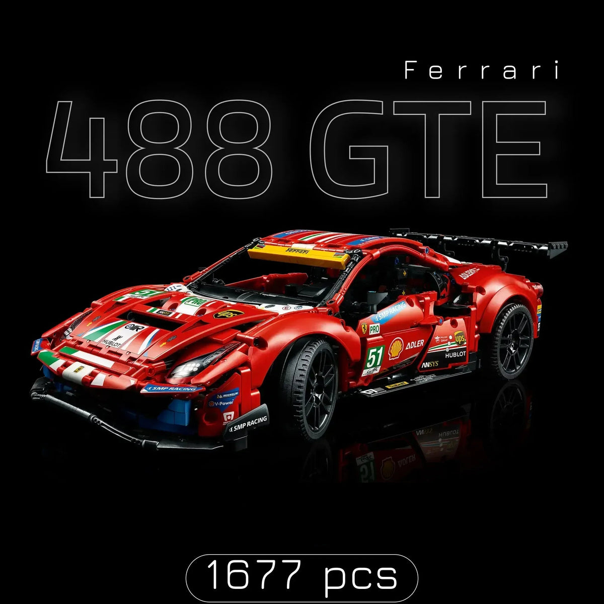 Ferrari 488 GTE (1677 peças)